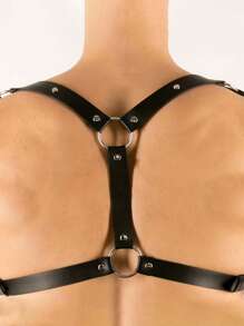 Men's Fashion PU Leather Body Harness, Gothic Men's Chest Harness Straps Valentine's Day Gift , Daily Wear Couple Evening Date Wear Clothing Accessories, Men's PU Leather Body Chest Harness, Punk Black Daily, Party Wear, Sexy Lingerie Accessories,Man Sexy Bondage Harness,Men's Gladiator Shoulder Armor Viking Costume Valentine's Day Gifts