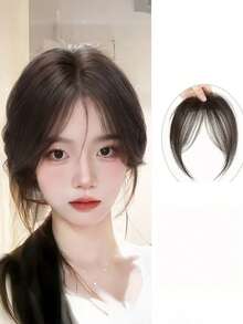 1pc Synthesis Wig Middle-Part Bangs Hair Extensions Clip In Forehead Natural Seamless French Oblique Bangs Eight-Character Bangs Perfect For Everyday Wear, Claw Clips, Hair Claws, Hair Slide, Hair Barrettes, Hair Accessories - Multicolor - View 13