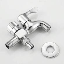 Robinet moderne en acier inoxydable à double usage, valve en céramique, installation monotrou, connexion G1/2, sans électricité nécessaire, pour une utilisation intérieure et extérieure Ustensiles de cuisine Accessoires de cuisine Cuisine Outils de cuisine - Argent - Voir 5