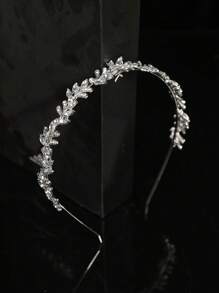 1pc Women Casual Versatile Cute Fashionable Water Drop Rhinestone Decorated Hairband