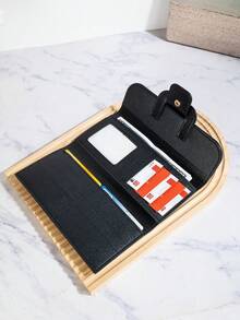 Women's Multi-Functional Long Animal Pattern Wallet With Card Slots & Clutch For Women Mini Wallet Purse Wallet Long Wallet Keychain - Brown - View 5