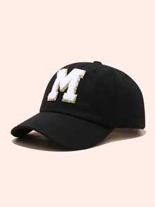 1PC Children Black 26 Letter Baseball Cap Gold Thread Embroidery Craft R Letter Design Style Kpop Fashion Snapback Cap Girls Boys Sun Hats - Black - View 43