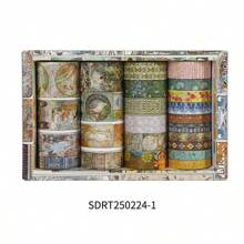 24pcs Assorted Vintage Ditsy Floral Washi Tape Set For Journaling And Scrapbooking Decorations (0.75cm*6rolls/1cm*4rolls/1.5cm*8rolls/2cm*1roll/2.5cm*3rolls/3cm*2rolls) Back To School