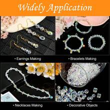 330 件 AB 水晶玻璃混合散珠、散装水晶玻璃珠、用于珠宝制作的透明水晶珠、AB 彩色圆珠刻面珠、捕光珠，用于 DIY 工艺珠宝、手链、项链、耳环制作