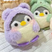 1pc Adorable 10cm/3.94in Fabric Penguin Keychain Decoration, Super Soft Teddy Bear Penguin Costume, Perfect Gift For Girls! Back To School