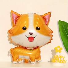 17pcs Pet Dog Theme Foil Balloon Set, Includes Husky, Corgi, Paw Print Foil Balloons And 12in Dog Latex Balloons, Suitable For Birthday Parties, Theme Parties, Pet Parties, Family Gatherings, Outdoor Events