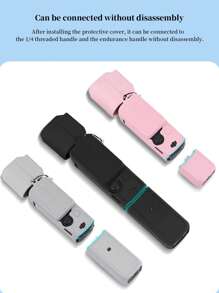BRDRC Silicone Protective Case Set For OSMO POCKET 3 Camera, Including Body Sleeve, Lens Cover, Screen Shade, Tactile Skin-Friendly Material, Precise Molding, Anti-Scratch (Camera Not Included)