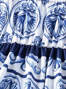 Abito a sottoveste vintage con stampa floreale per ragazze, adatto per spiaggia e vacanze