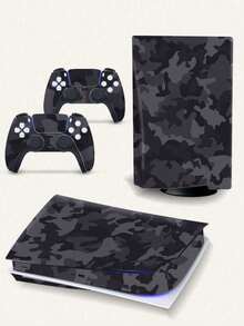 1pc Camouflage Pattern Skin Stickers For Game Console, Durable, Scratch-Resistant, Bubble-Free, Easy To Apply