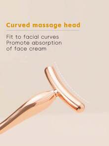 2 Pcs/Set 2 In 1 Facial Eye Massage Roller Stick Metal Eye Cream Applicator Massage Tool Wand Stick Rose Gold - Rose Gold - View 5