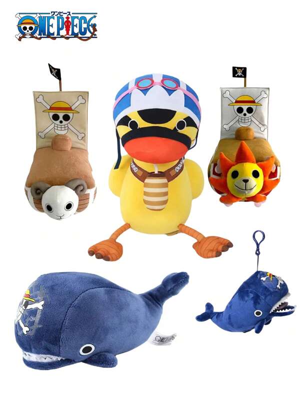 ONE PIECE Juguete de peluche genuino de 15-35 cm/5.9-13.7 pulgadas de la figura del anime Chopper de One Piece, Miss Wednesday, Mount Karoo, Sunny Ship, Raab Laboon, muñeco de peluche, regalo de Navidad y cumpleaños para niños