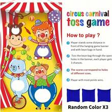 1pc Carnival Circus Game Bean Bag Flags, Party Banners, Pull Circus Party Outdoor Banners, Throwing Outdoor Party Game Props Birthday Gifts, Party Flags, Party Supplies, Birthday Banners, Home Decorations - Multicolor - View 9