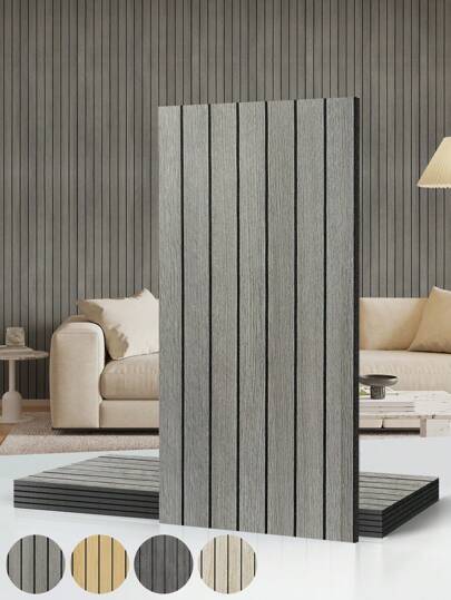 6pcs 3D Wood Grain Wall Panels, Peel And Stick, Faux Wood Wallpaper, Self-Adhesive PVC Wood Grain Boards, Removable And Waterproof, Suitable For Indoor Wall Decoration, Living Room And Bedroom Decor Stickers, Wallpaper