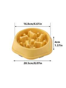 慢食防呛狗碗，宠物喂食器，骨头形状糖果色，猫咪慢食碗，防滑宠物慢食托盘，适用于中大型犬猫 - 彩色 - 查看 8