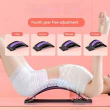 Adjustable Back Vertebrae Stretching Plate Lumbar Support Massage Device With 4-Level Adjustment Unisex Back Stretcher