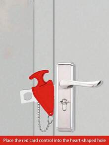 旅行便携式门锁额外锁，在旅行和入住酒店时提供安全保障，提供额外的隐私和安全便携式门锁家庭安全门锁旅行锁，保护隐私，非常适合旅行酒店家庭公寓学院，门锁，酒店门锁，门吸，便携式门锁，