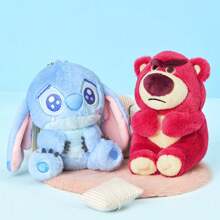 Miniso 1pc  Blue Stitch Series 5 Expression Cartoon Cute Soft Doll Charm (Stitch) For Bag Key Decoration, Gift For Stitch Fans