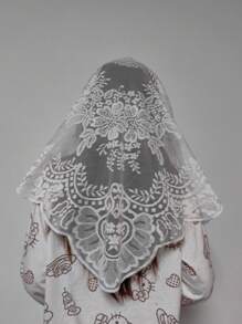 1 pezzo, 130cm * 60cm, Dettaglio in pizzo bianco per copricapo, paralume, tovaglia, abbigliamento, orlo abito, decorazione