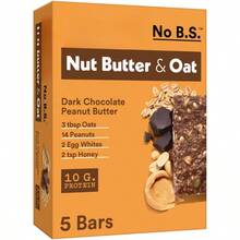 Nut Butter And Oat GlutenFree Dark Chocolate Peanut Butter Chewy Protein Bars GlutenFree ReadytoEat Protein Snacks 9.7 Oz 5 Count - 1 - View 1