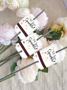 30 pièces Étiquettes de sparklers de mariage personnalisées (sparklers non inclus) "Éclairez le chemin pour le nouveau M. et Mme", décoration d'impression de dentelle blanche, étiquettes de carte de sparklers à imprimer soi-même avec nom et date, étiquettes de sparklers de mariage rustiques, étiquettes de faveurs de mariage en papier kraft, décoration de fête de mariage, pour cérémonie, anniversaire, fiançailles, événement, décorations M. et Mme, décoration de douche de mariage, fournitures, décoration d'anniversaire de mariage, accessoires photo, Fête des Mères, Graduation, Halloween, Noël, Vacances