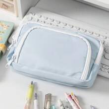 Large Capacity Multi-Layers Pencil Case Simple Multi-Purpose Student Stationery Box And Makeup Storage Bag Stationery Supplies Back To School,Pencil Pouch,School Bag - one-size - View 9