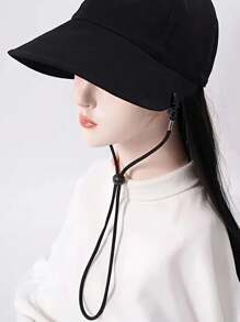 1pc Outdoor Travel Hat Clip Hook, Black, For Summer Sun Hat, Handbag, Scarf Storage