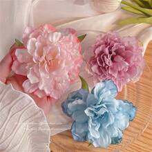 1 Stück exquisiter Blumen Seitenklemm Foto Requisit Haarclip, romantischer ästhetischer Stil Haaraccessoire für Mädchen, Pfingstrosen & Kamelien Design Haarklammer Haarspangen