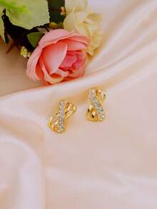4pcs/Set Alluring Jewelry Set For Women, Suitable For Wedding, Party - dấu vô cực - Xem 7