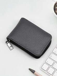 HOVI'S Classic Minimalist Card Holder Wallet, Ultra-Thin & Portable Multi-Function Coin Purse - Grey - View 4