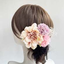 Hair Accessories, Hairpins, Flowers, Wedding, Kimono, Coming Of Age Ceremony, Children's Festival, Wedding Photography, Graduation Ceremony, Kimono, Bride, Hair Clips, U-Shaped Pins, White, Corsage