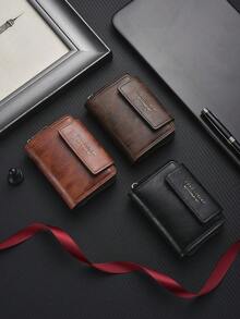 SHABILI New Arrivals Accordion Credit Card Holder High-Quality Vintage Ultra-Thin Portable Card Wallet Multi-Function Multi-Card Slot Leather Wallet For Men Wallet Mini Wallet Purse Wallet Wallet Keychain - Multicolor - View 1