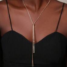 1 pièce Collier chic et minimaliste en forme de Y à la mode pour femmes, tenue polyvalente pour les déplacements quotidiens, excellent cadeau pour la fête des mères
