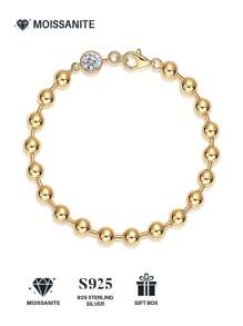 1 Stück 925 Sterling Silber Moissanit Diamant Armband, luxuriöses Modegeschenk für Frauen, Muttertag, Valentinstag, Hochzeitstag, Geburtstag