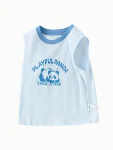Balabala Kids' Cotton Tank Top, Breathable & Lightweight Summer Undershirt - Ice Blue - View 4
