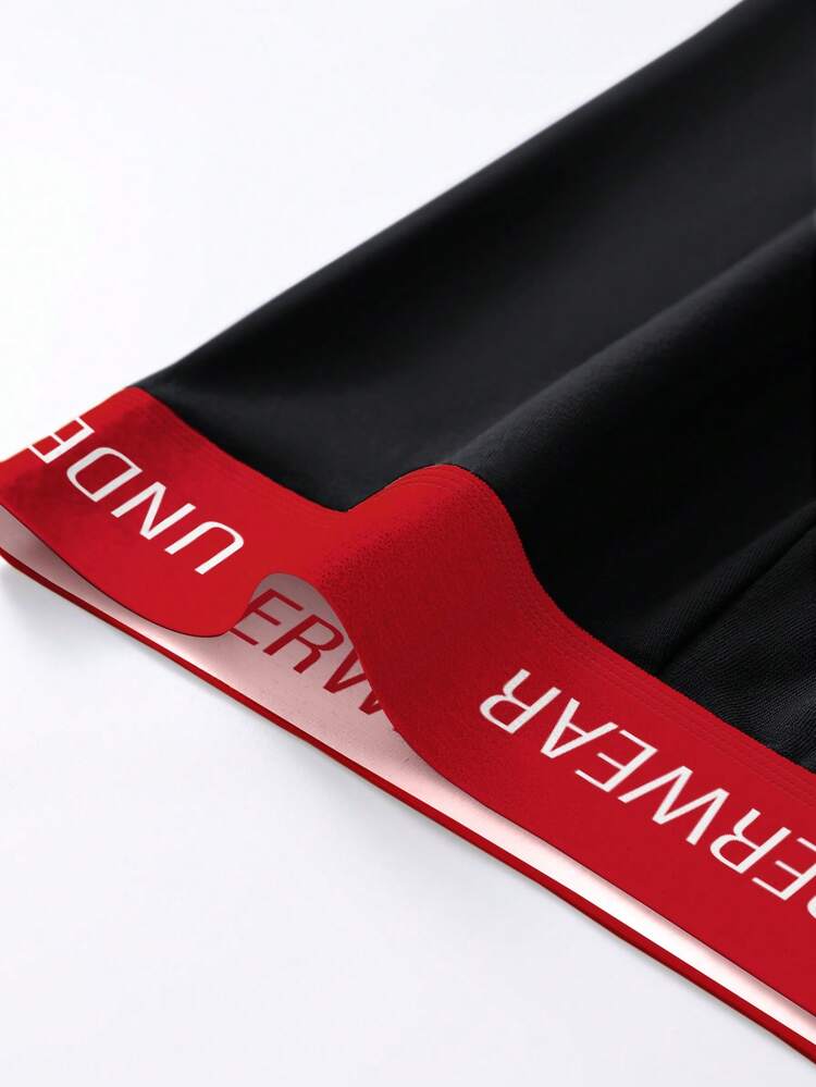 5 Stück/Pack Herren einfarbige Premium Schwarz Boxershorts, bequeme Boxershorts, Lässig Unterwäsche, Große Größen - Verschiedenfarbig - Übersicht 9