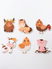 48 pièces Papier à sucette thème animaux de ferme rouges, carte d'emballage de sucette à motif animaux de ferme rouges, sac d'emballage de sucette pour anniversaire, sac cadeau pour fête d'anniversaire, décoration de sucette pour fête de bébé, sac de décoration de table pour fête d'anniversaire