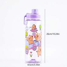 1 sticlă de apă portabilă cu design Capybara, 1000 ml/32 oz, reutilizabilă, cu capacitate mare, pentru băut direct, pentru activități în aer liber, sport, fitness, birou, picnic, camping, călătorii, ziua de naștere, cadou de aniversare