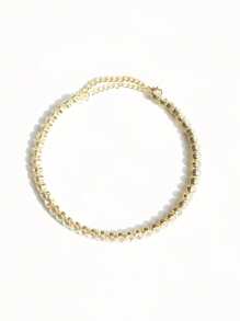Fashionable Elegant Gold Plated Rhinestone Choker Necklace