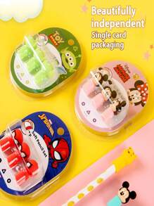 Disney 3pcs/Set Disney Official Winnie The Pooh & Marvel Soft Silicone Cute Cartoon Pen Caps - Plastic Pencil Toppers For Kids, Students, Back To School Supplies, Graduation Season Gifts, Multi-Character Designs, Themed Pencil Covers, Writing Accessories Fits Standard Pencils/Pens