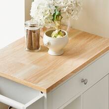SoBuy FKW46-WN Serving Trolley With 1 Door And 1 Drawer Kitchen Trolley With 3 Shelves W68 X D40 X H86 Cm - White - View 6