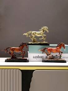 1pc Successful Winged Horse Decoration, Good Luck Housewarming And Opening Ceremony Gift, Elegant And Lively Horse Figurine To Enhance Space Style, Creative Craft Decor Statue For Living Room, Bedroom, Office, TV Stand, Foyer And Entryway, Perfect Christmas And Holiday Gift
