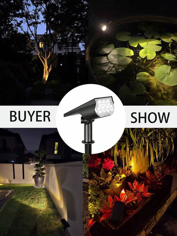 1pc/3pcs/5pcs New Solar Powered 7LED Waterproof IP65 Outdoor Garden Path Lawn Landscape Lights, Waterproof Ground Stake Lights For Yard, Landscape, Statue, Fountain, Garden