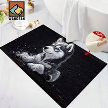1 pezzo Tappetino antiscivolo in microfibra con motivo carino di cucciolo, in materiale soffice e peloso simil-cachemire, design creativo, lavabile in lavatrice, adatto per cucina, bagno, doccia, decorazione della stanza, decorazione della casa, decorazione per feste a tema, regalo di benvenuto elegante, decorazione per pavimenti, può essere regalato come tappeto da bagno, accessori da bagno, decorazione per l'ingresso, decorazione per cucina - Multicolore - Visualizzare 7