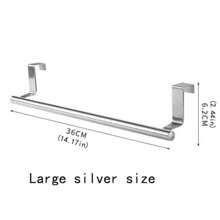 1pc No-Drill Stainless Steel Cabinet Door Frame Towel Hanger,Bathroom Single Bar Towel Rack, Towel Holder