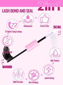 1 Pc Bond And Seal Lash Glue Strong Hold Lash Cluster Glue 2 In 1 Lash Bond And Seal Waterproof Long Lasting Cluster Lash Glue(Bond 5ml/0.17 Fl.Oz And Seal 5ml/0.17 Fl.Oz), Makeup, Lashes, Travel, Lash Clusters, Travel Accessories, Mother Day Gift Lash Glue, Eyelash Glue