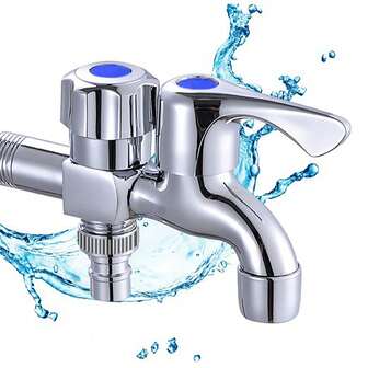 Modern Stainless Steel Dual-Purpose Faucet, Ceramic Valve, Single-Hole Installation, G1/2 Connection, No Electricity Needed, For Indoor & Outdoor Use