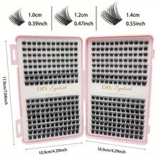 384pcs Individual Lashes Eyelash Book Clusters Extensions False Eyelash DIY At Home Cluster Eyelash Extensions Makeup Lash Clusters, Eyelash Clusters, Individual Eyelashes, Lashes, Fake Lashes - Black - View 7
