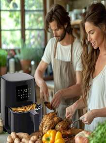 1 pièce Tapis de cuisson en silicone carré pour friteuse à air, compatible avec les friteuses à air HD9252 HD9200, doublure en silicone réutilisable