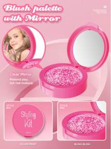 10pcs Realistic Makeup Toy Set, Girls Cosmetic Play Set, Powder-Free, Non-Applicative, Parent-Child Interactive Game, Random Colors, Back To School Gift, Christmas Gift, Girls Gift