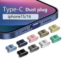 1pc Premium Aluminum Alloy Dust Plug, Compatible With Apple 15/16 Dust Plug, Full Metal Apple 16 Pro Type-C Dust Plug, Anti-Dust